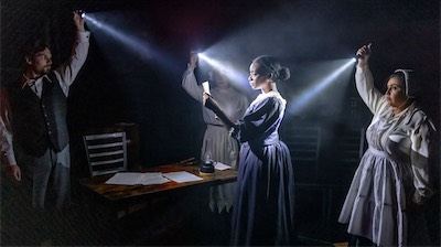 Jimmy Morgan as Gardener, Rachel Rhea Shannon as Housekeeper, Matenin Sangare as Mary and Monica Mendez as Kitchen Maid